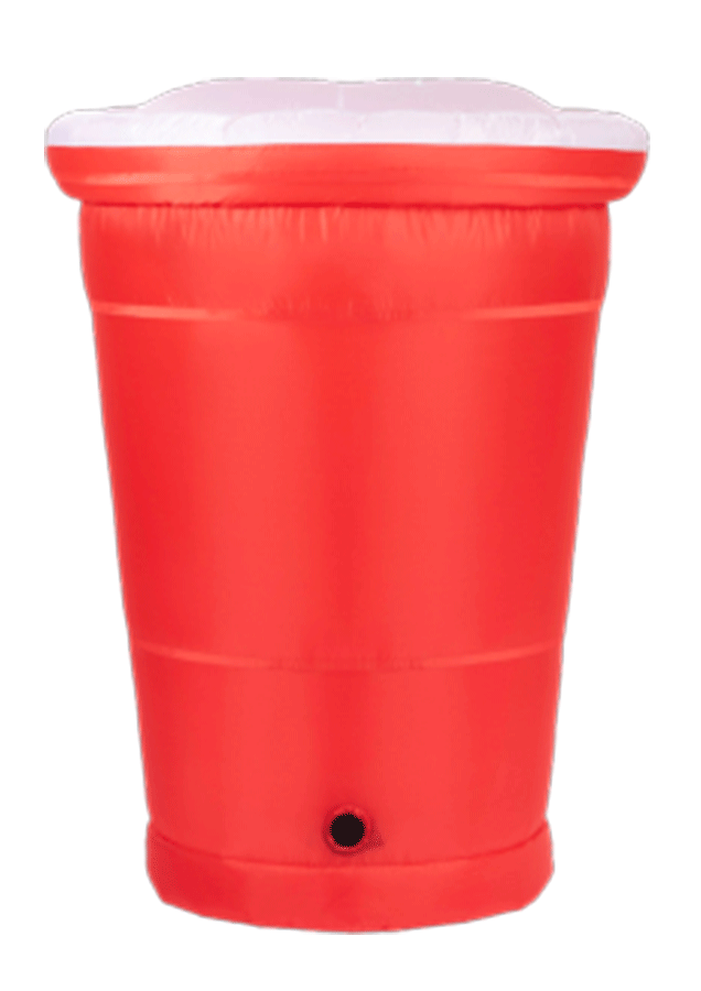 5ft Tall Red Party Cup Blow-Up Decoration Back Side