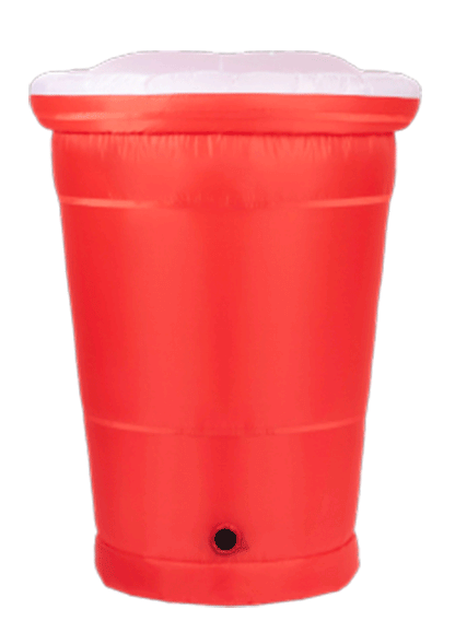 5ft Tall Red Party Cup Blow-Up Decoration Back Side